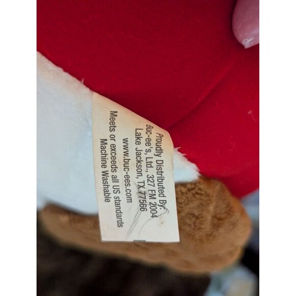 Buc-ees Beaver Plush Toy Wearing Red Hat & Shirt 8" Adorable Soft Stuffed Animal - Picture 4 of 4